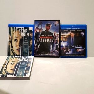 3 DVDS, MI Fallout, The Forger, Fear of Rain